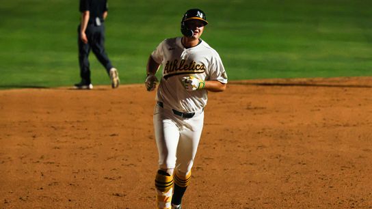 Brewers spoil Las Vegas debut for A's, outlast Athletics 15-14 in wild 12-Inning slugfest taken at Las Vegas Ballpark  (Athletics). Photo by RJ Forbus - The Sporting Tribune