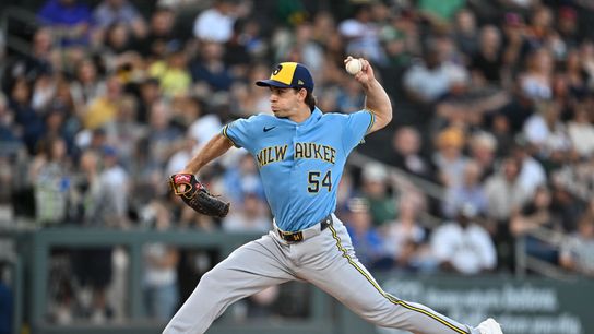 The Milwaukee Brewers left-handed pitcher Robert Gasser (54) pitches during the MLB game against Las Vegas Athletics Tuesday June 9th, 2026 in Las Vegas, NV.s The Milwaukee Brewers left-handed pitcher Robert Gasser (54) pitches during the MLB game against Las Vegas Athletics Tuesday June 9th, 2026 in Las Vegas, NV.s