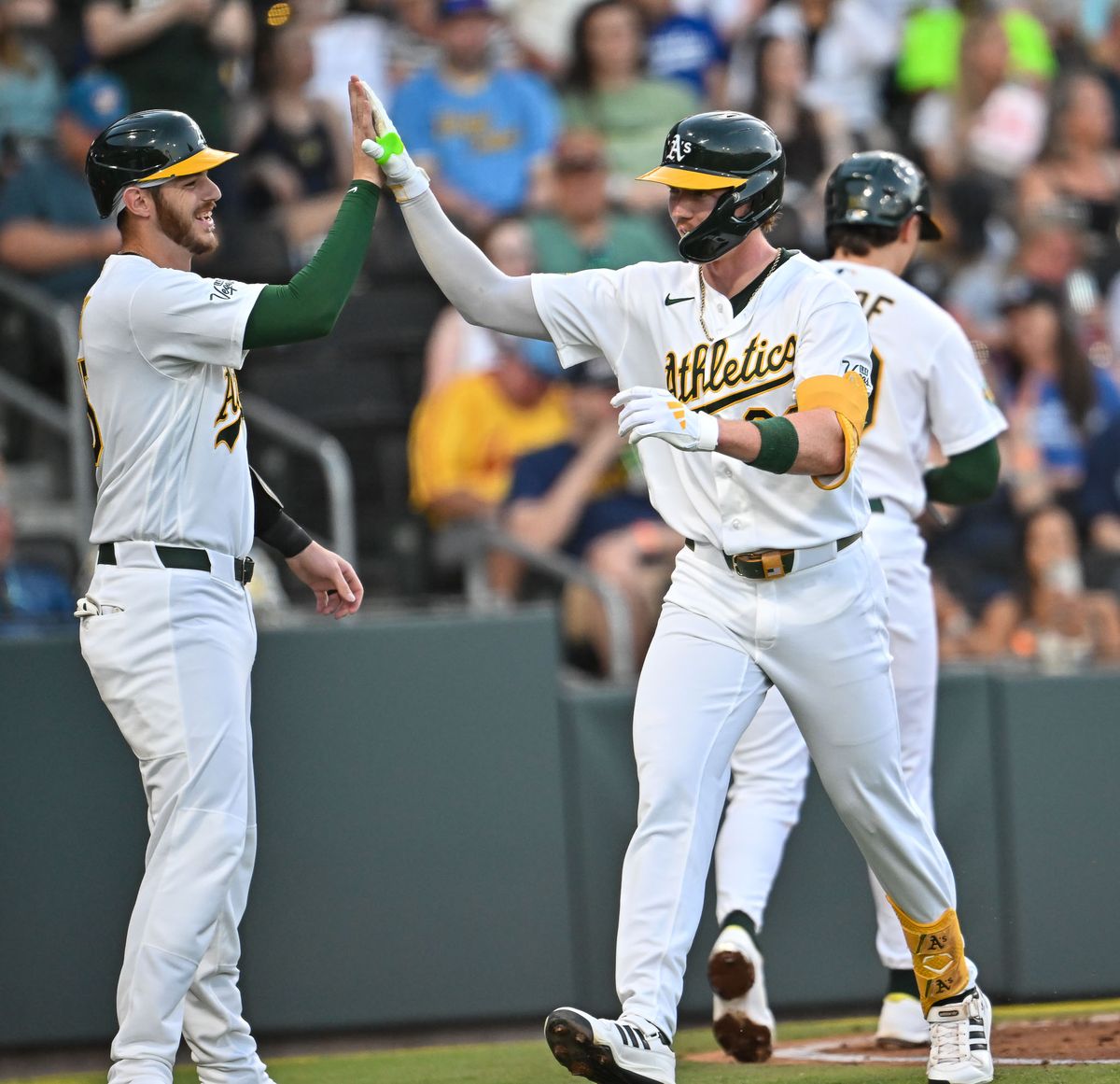 he Las Vegas Athletics center fielder Henry Bolte (33) hit a home run during the MLB game against the Milwaukee Brewers Tuesday June 9th, 2026 in Las Vegas, NV.s
