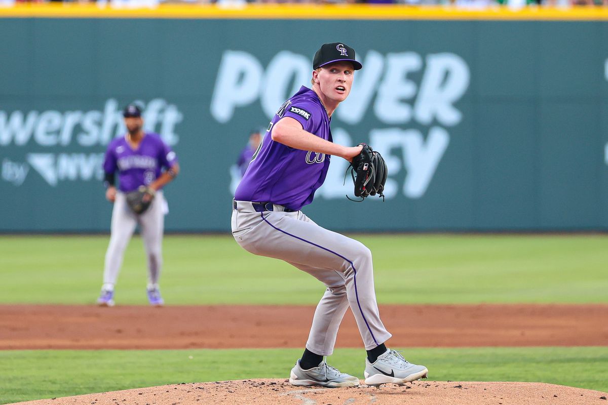 Colorado Rockies LHP Sean Sullivan (45) makes his MLB Debut against the Athletics on Friday June 12, 2026, at the Las Vegas Ballpark in Las Vegas, Nevada.