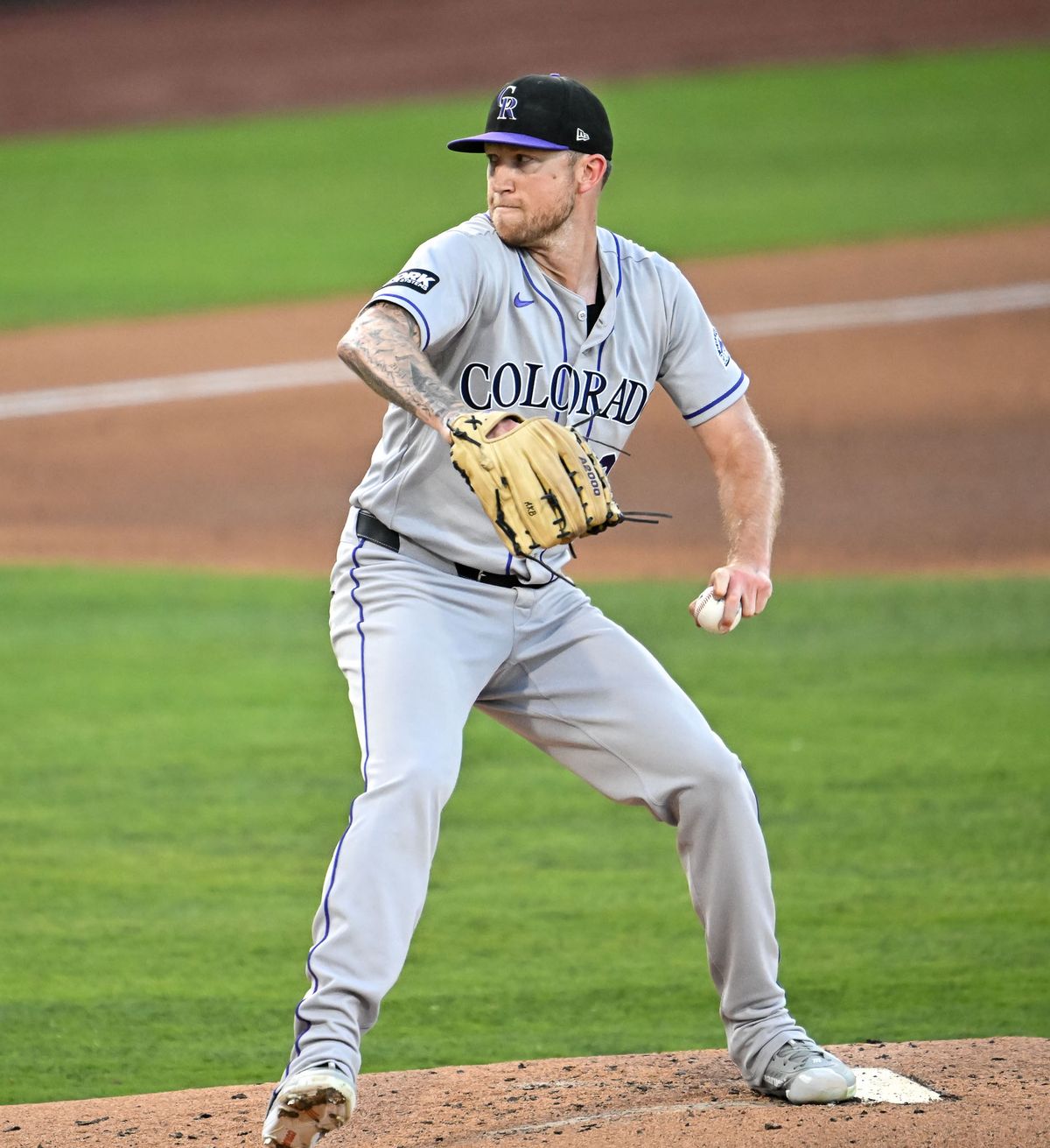The Colorado Rockies left hand pitcher (21) pitches during the MLB game against the Las Vegas Athletics Saturday June 13th, 2026 in Las Vegas, NV.
