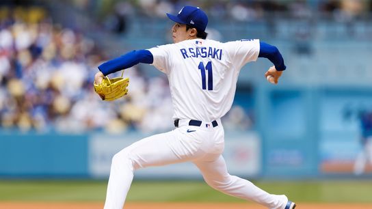 Straight Talk: Sasaki aims for deeper outing after laboring in loss to Texas taken at Dodger Stadium. Photo by Ric Tapia - The Sporting Tribune
