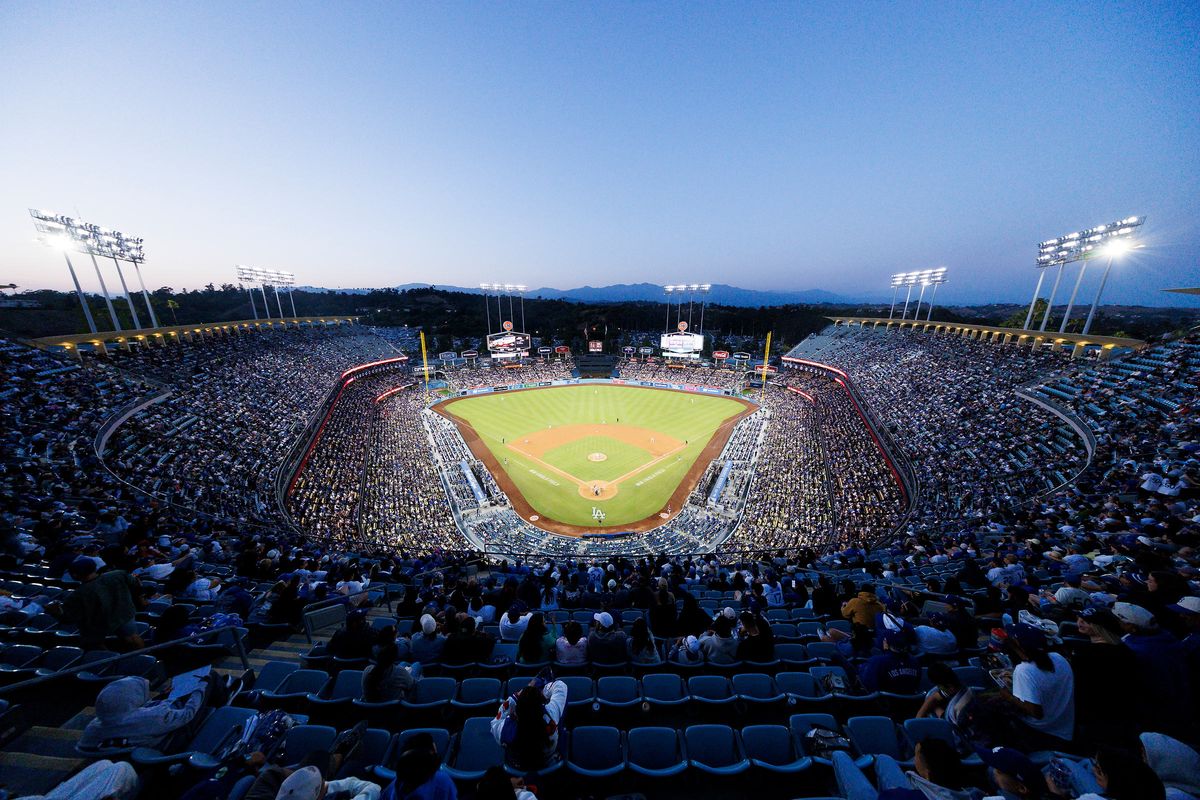 A general view of the stadium during the game between the Colorado Rockies and the Los Angeles Dodgers at Dodger Stadium on May 25, 2026 in Los Angeles, California. A general view of the stadium during the game between the Colorado Rockies and the Los Angeles Dodgers at Dodger Stadium on May 25, 2026 in Los Angeles, California.