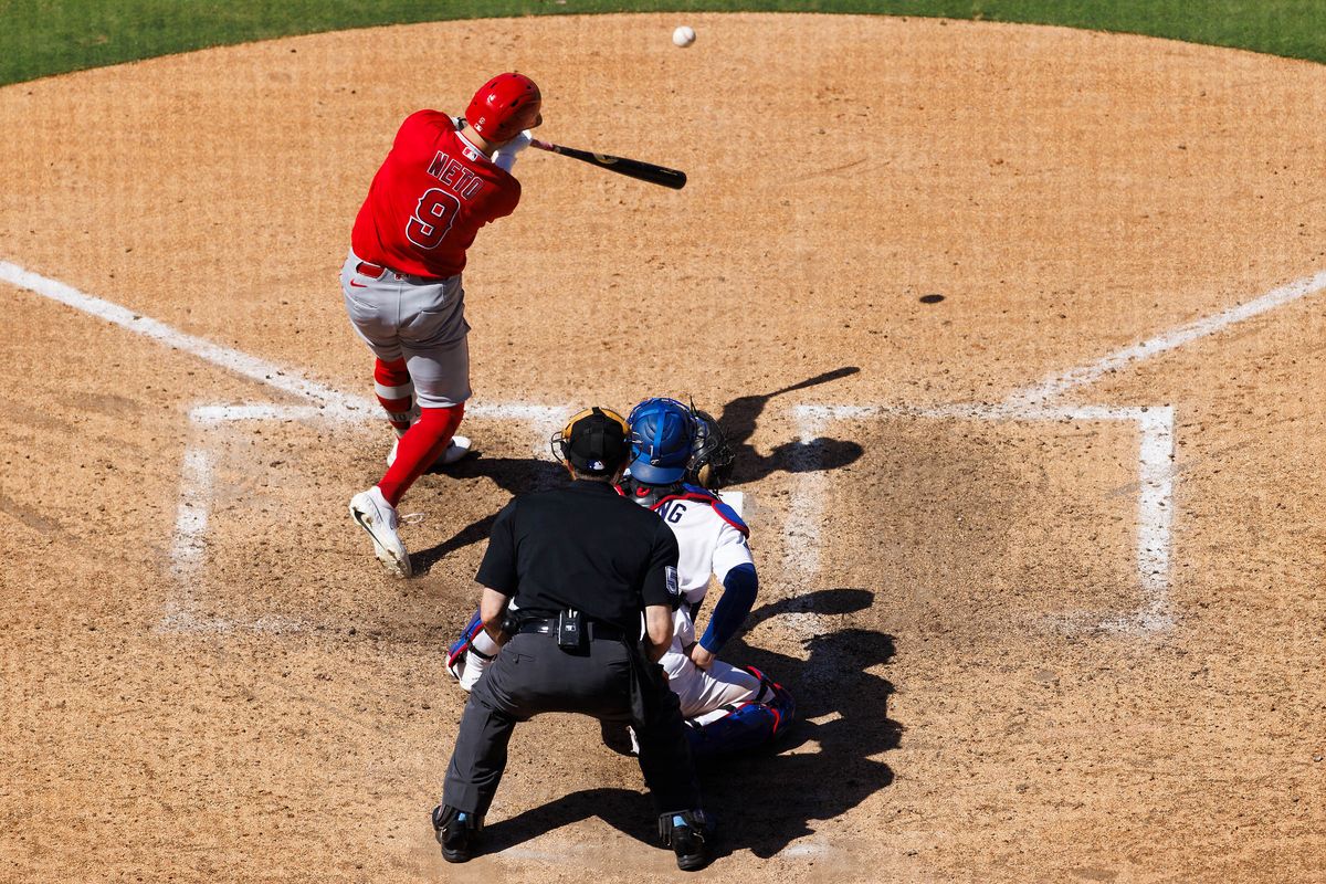 Zach Neto #9 of the Los Angeles Angels hits a home run during the game against the Los Angeles Dodgers at Dodger Stadium on June 7, 2026 in Los Angeles, California. Zach Neto #9 of the Los Angeles Angels hits a home run during the game against the Los Angeles Dodgers at Dodger Stadium on June 7, 2026 in Los Angeles, California.