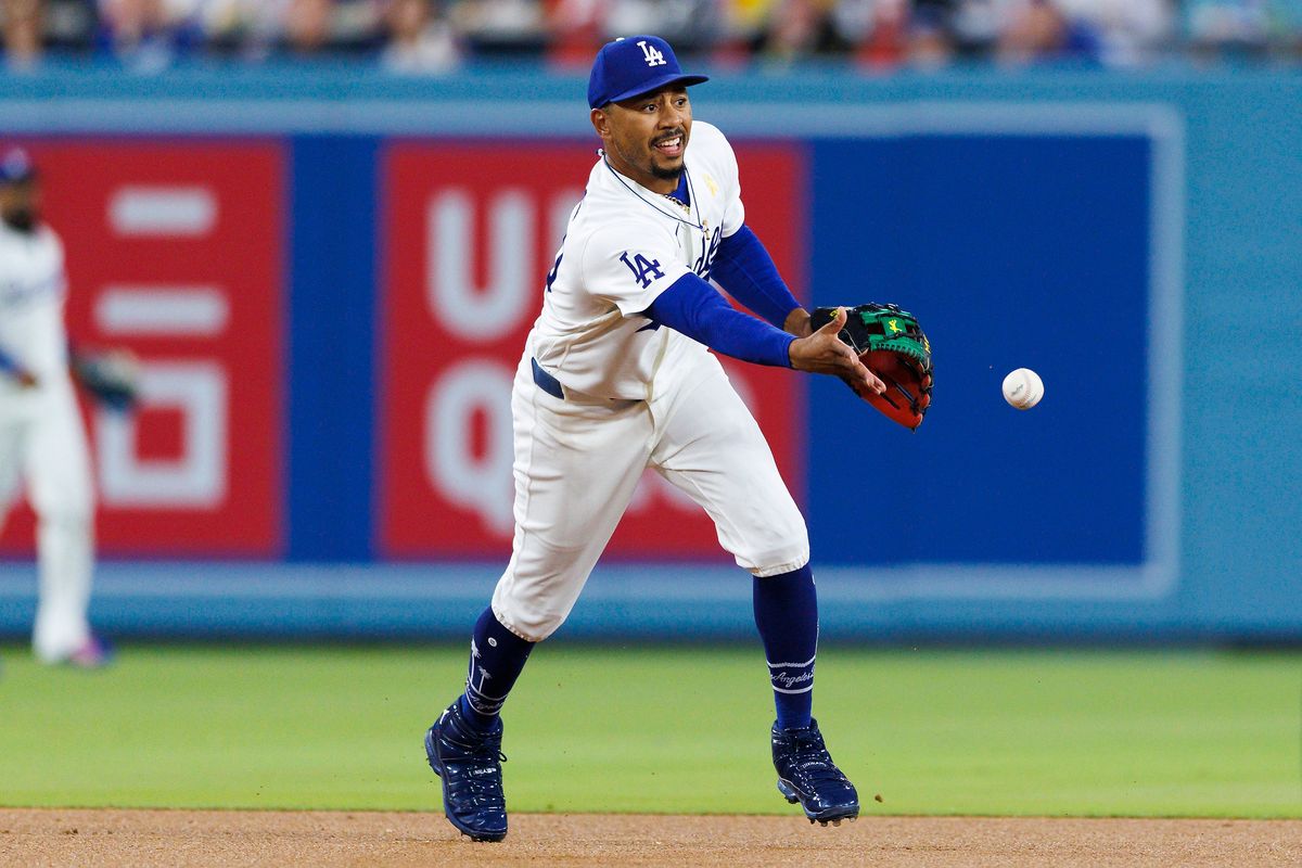 Mookie Betts #50 of the Los Angeles Dodgers throws to second base during the game against the Washington Nationals at Dodger Stadium on September 6, 2026 in Los Angeles, California. Mookie Betts #50 of the Los Angeles Dodgers throws to second base during the game against the Washington Nationals at Dodger Stadium on September 6, 2026 in Los Angeles, California.