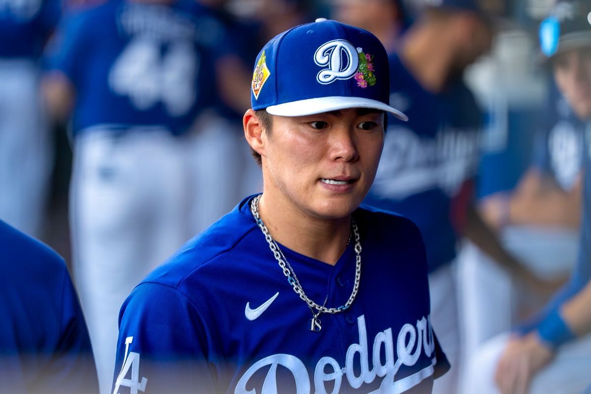 Los Angeles Dodgers pitcher Yoshinobu Yamamoto (18) returning to the dugout after the second inning during an MLB spring training baseball game against the San Diego Padres on March 20th, 2026 in Glendale, AZ. Los Angeles Dodgers pitcher Yoshinobu Yamamoto (18) returning to the dugout after the second inning during an MLB spring training baseball game against the San Diego Padres on March 20th, 2026 in Glendale, AZ.