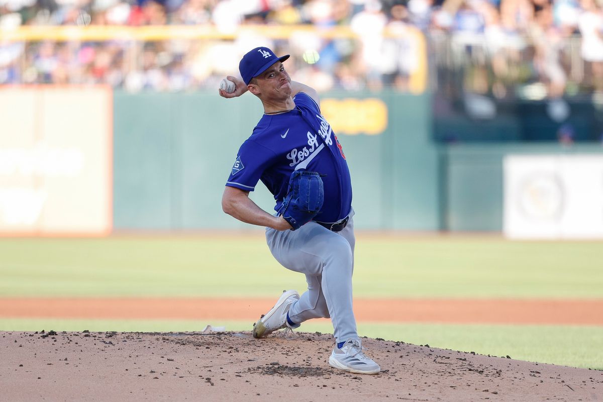 Jack Dreyer #86 of the Los Angeles Dodgers pitches against the Athletics at Sutter Health Park on July 1, 2026 in Sacramento, California. Jack Dreyer #86 of the Los Angeles Dodgers pitches against the Athletics at Sutter Health Park on July 1, 2026 in Sacramento, California.