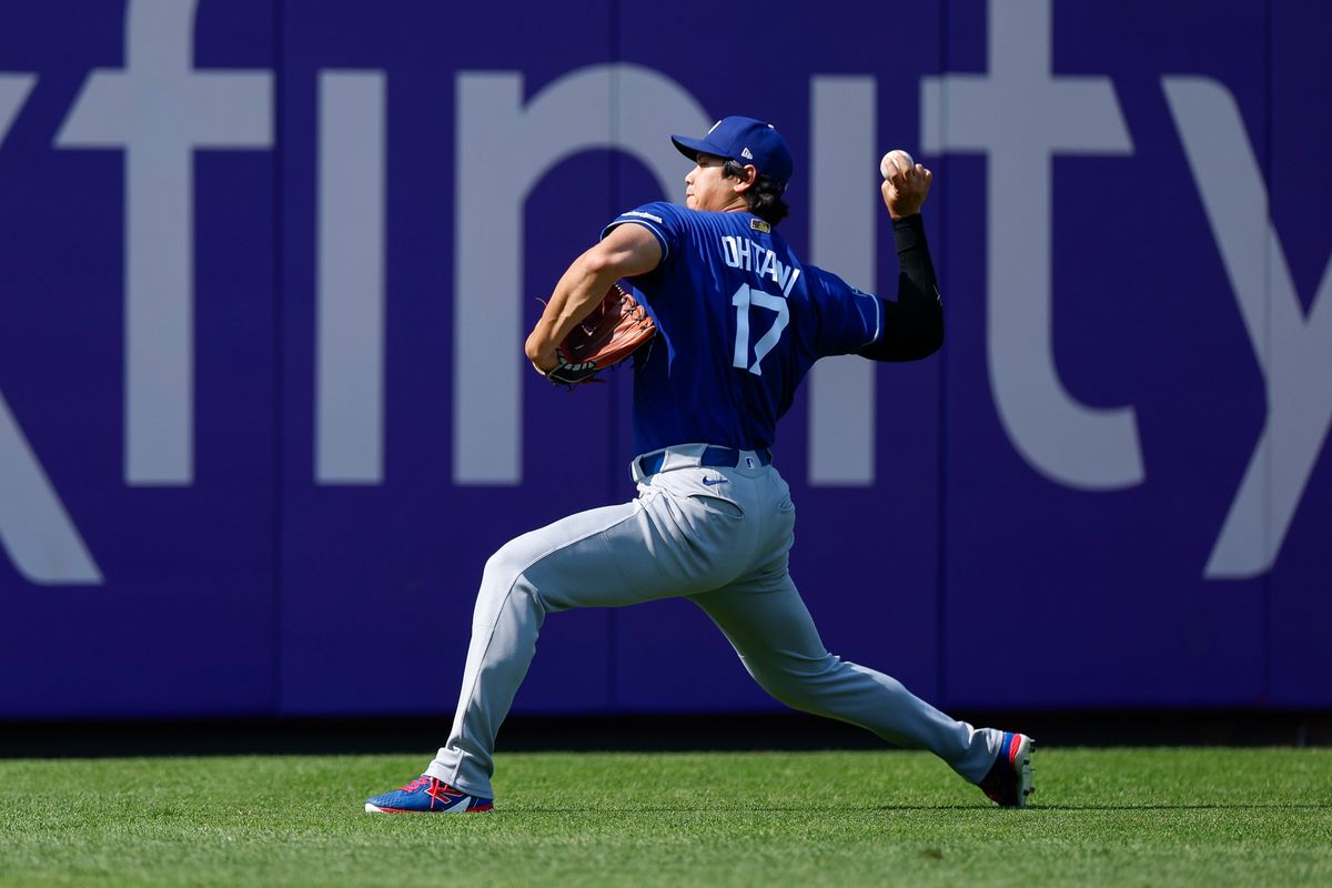 Shohei Ohtani #17 of the Los Angeles Dodgers pitches prior to a game against the Philadelphia Phillies at Citizens Bank Park on July 22, 2026 in Philadelphia, Pennsylvania.