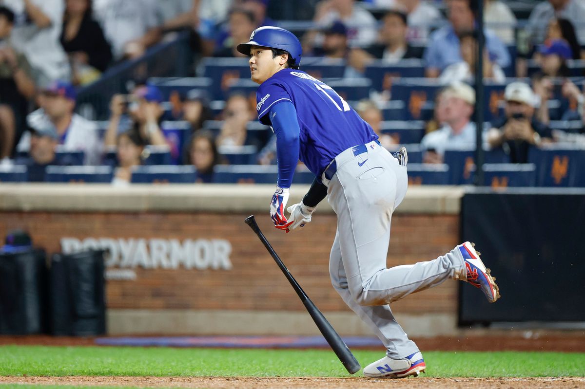 Shohei Ohtani #17 of the Los Angeles Dodgers bats during a game against the New York Mets at Citi Field on July 25, 2026 in New York, New York. Shohei Ohtani #17 of the Los Angeles Dodgers bats during a game against the New York Mets at Citi Field on July 25, 2026 in New York, New York.