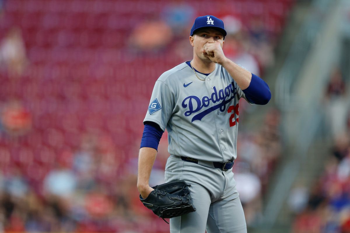 Tarik Skubal #29 of the Los Angeles Dodgers reacts against the Cincinnati Reds at Great American Ball Park on September 14, 2026 in Cincinnati, Ohio. Tarik Skubal #29 of the Los Angeles Dodgers reacts against the Cincinnati Reds at Great American Ball Park on September 14, 2026 in Cincinnati, Ohio.