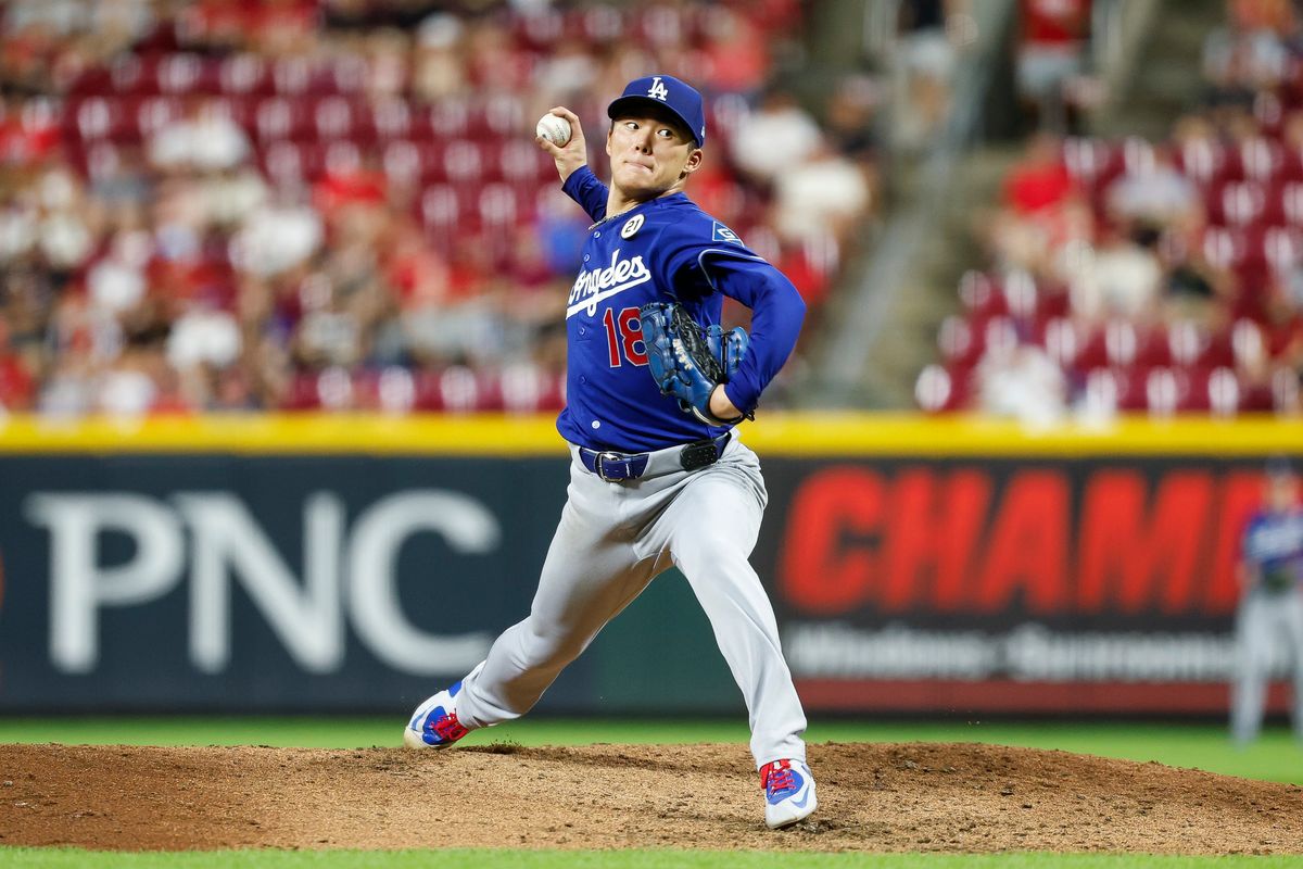 Yoshinobu Yamamoto #18 of the Los Angeles Dodgers pitches against the Cincinnati Reds at Great American Ball Park on September 15, 2026 in Cincinnati, Ohio. Yoshinobu Yamamoto #18 of the Los Angeles Dodgers pitches against the Cincinnati Reds at Great American Ball Park on September 15, 2026 in Cincinnati, Ohio.