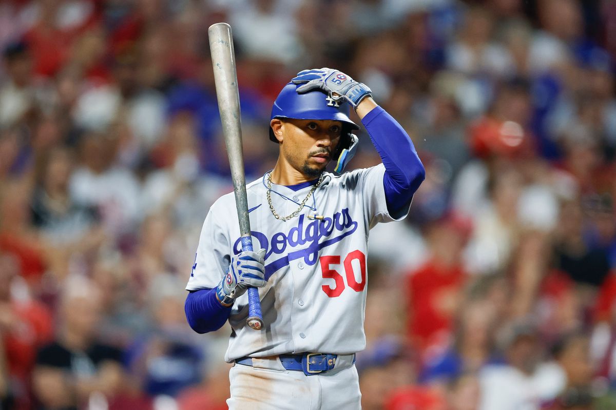 Mookie Betts #50 of the Los Angeles Dodgers stands in the batter’s box at Great American Ball Park on September 16, 2026 in Cincinnati, Ohio. Mookie Betts #50 of the Los Angeles Dodgers stands in the batter’s box at Great American Ball Park on September 16, 2026 in Cincinnati, Ohio.