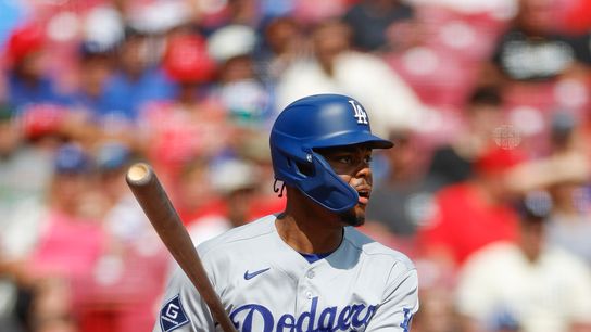 Josue de Paula #95 of the Los Angeles Dodgers swings the bat against the Cincinnati Reds at Great American Ball Park on September 17, 2026 in Cincinnati, Ohio. Josue de Paula #95 of the Los Angeles Dodgers swings the bat against the Cincinnati Reds at Great American Ball Park on September 17, 2026 in Cincinnati, Ohio.