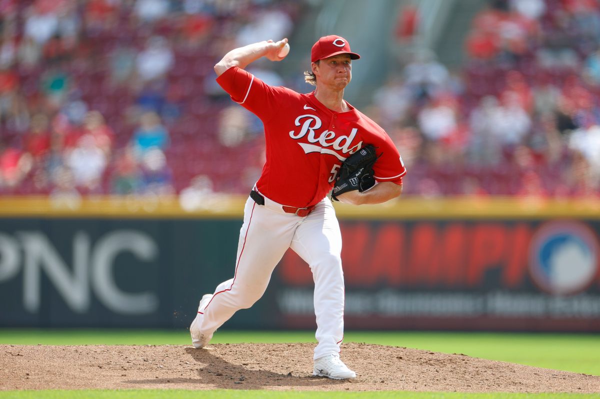 Brady Singer #51 of the Cincinnati Reds throws a pitch against the Los Angeles Dodgers at Great American Ball Park on September 17, 2026 in Cincinnati, Ohio. Brady Singer #51 of the Cincinnati Reds throws a pitch against the Los Angeles Dodgers at Great American Ball Park on September 17, 2026 in Cincinnati, Ohio.