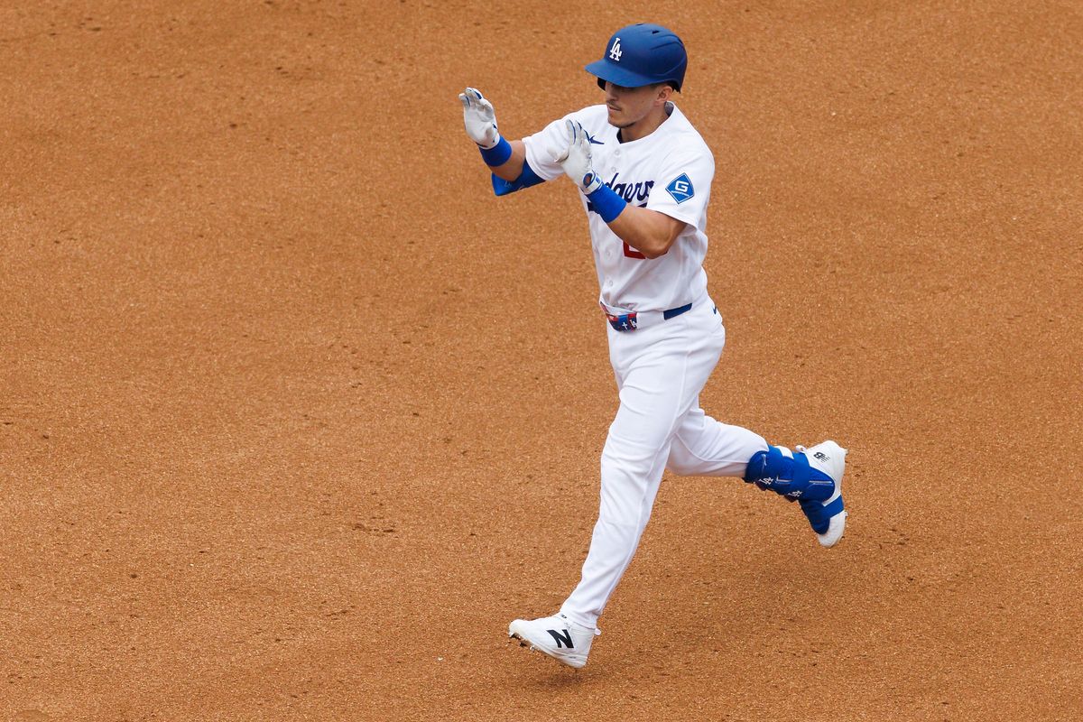 ommy Edman #25 of the Los Angeles Dodgers celebrates a home run during the game against the San Francisco Giants at Dodger Stadium on September 20, 2026 in Los Angeles, California. ommy Edman #25 of the Los Angeles Dodgers celebrates a home run during the game against the San Francisco Giants at Dodger Stadium on September 20, 2026 in Los Angeles, California.