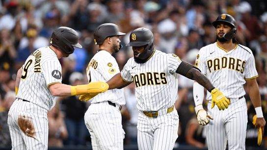 Rengifo, Tatis Jr. power Padres past MLB-best Brewers taken at Petco Park (San Diego Padres). Photo by Denis Poroy-Imagn Images