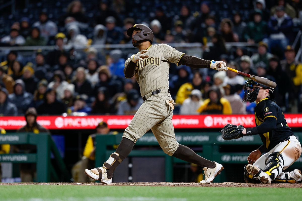 Xander Bogaerts #2 hits a home run gainst the Pirates at PNC Park on April 7, 2025 in Pittsburgh. Xander Bogaerts #2 hits a home run gainst the Pirates at PNC Park on April 7, 2025 in Pittsburgh.