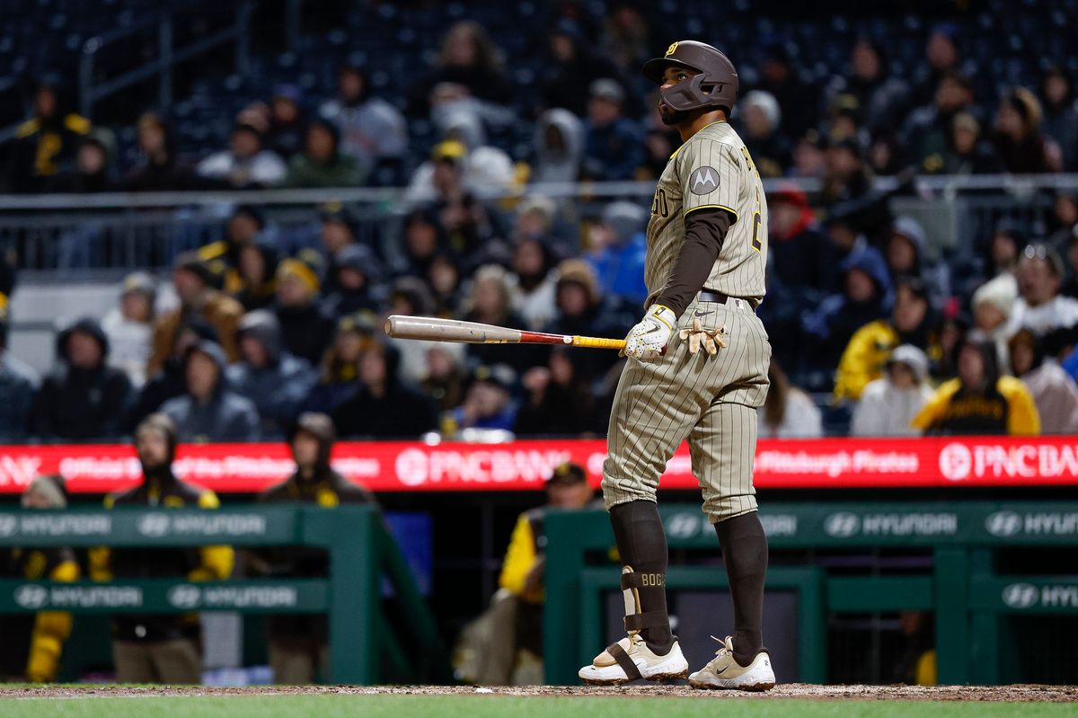 Xander Bogaerts #2 hits a home run gainst the Pirates at PNC Park on April 7, 2025 in Pittsburgh. Xander Bogaerts #2 hits a home run gainst the Pirates at PNC Park on April 7, 2025 in Pittsburgh.