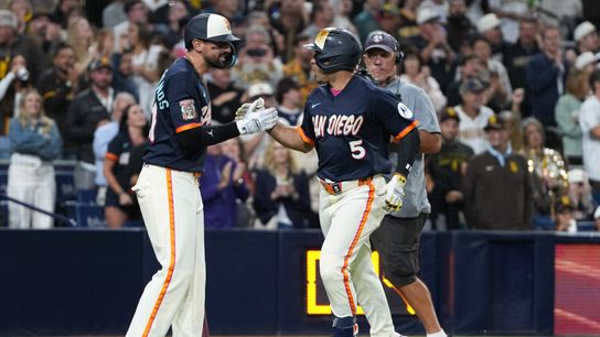 Laureano, Padres use late-inning surge to power past Athletics  taken at Petco Park (San Diego Padres). Photo by Aaron Brenner – The Sporting Tribune