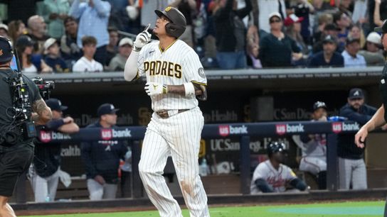 Machado homers, King dominates as Padres shutout Braves taken at Petco Park (San Diego Padres). Photo by Aaron Brenner – The Sporting Tribune
