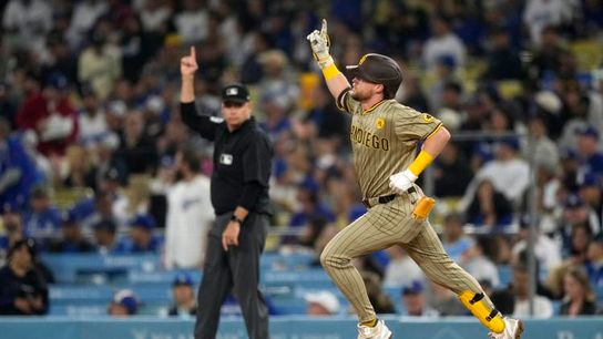 Padres clinch postseason spot with historical win over Dodgers taken at Dodger Stadium (San Diego Padres)