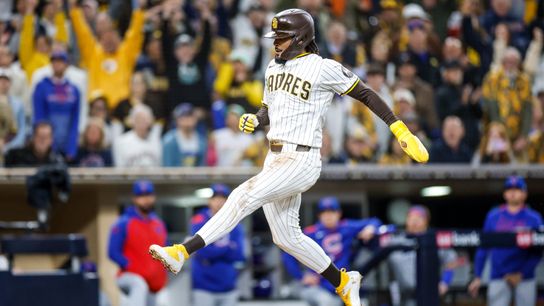 Unshakable San Diego: Padres come alive late to pound away Cubs in opener taken at Petco Park (San Diego Padres). Photo by David Frerker - Imagn Images