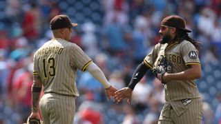 Pivetta shines again as Padres take game one over Phillies in doubleheader taken at Citizens Bank Park (San Diego Padres). Photo by Bill Streicher-Imagn Images