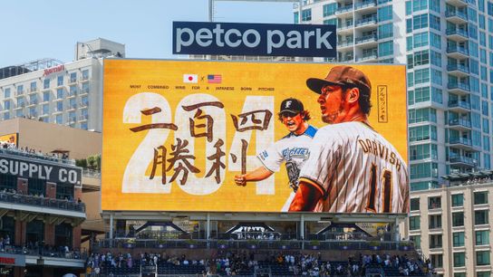 San Diego Padres starting pitcher Yu Darvish (11) wins his 204th combined start against the New York Mets at Petco Park.