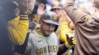 Complete offensive effort powers Padres pounding Giants for series sweep taken at Oracle Park (San Diego Padres). Photo by Bob Kupbens - Imagn Images