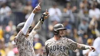 Production up and down lineup powers Padres regular season finale win taken at Petco Park (San Diego Padres). Photo by Denis Poroy - Imagn Images