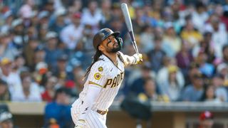 Tatis Jr., Machado end scoring drought, Padres hang on to top Cardinals taken at Petco Park (San Diego Padres). Photo by David Frerker - Imagn Images