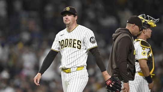Padres late game error cost them against rival Dodgers taken at Petco Park (San Diego Padres). Photo by Denis Poroy-Imagn Images