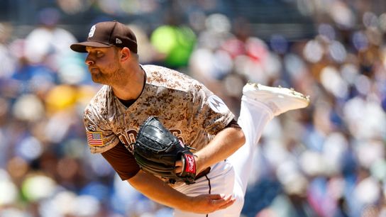 Michael King takes blame after costly 5th inning non-challenge vs. Dodgers taken at Petco Park (San Diego Padres). Photo by David Frerker-Imagn Images
