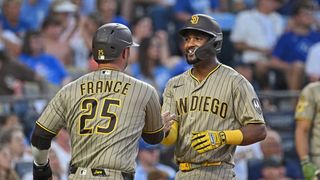 Hart Broken: Padres rally late but can’t hold on in extra innings loss to Royals taken at Kauffman Stadium (San Diego Padres). Photo by Peter Aiken - Imagn Images