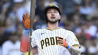 Padres Notebook: Merrill drops in lineup, Pivetta becoming San Diego's ace taken at Petco Park (San Diego Padres). Photo by  Denis Poroy-Imagn Images