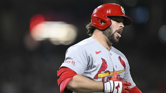 May 7, 2026; San Diego, California, USA; St. Louis Cardinals first baseman Alec Burleson (41) rounds the bases after hitting a solo home run during the fourth inning against the San Diego Padres at Petco Park.