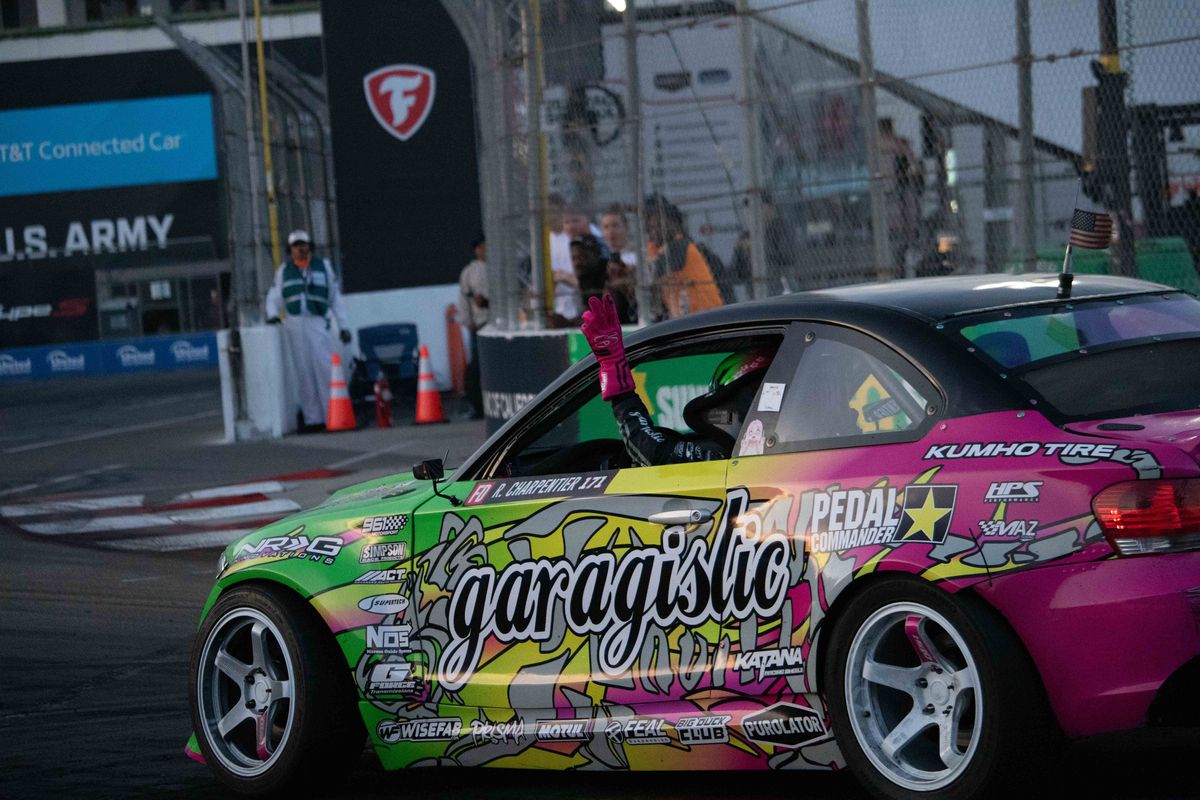 Rome Charpentier gives the crowd a 