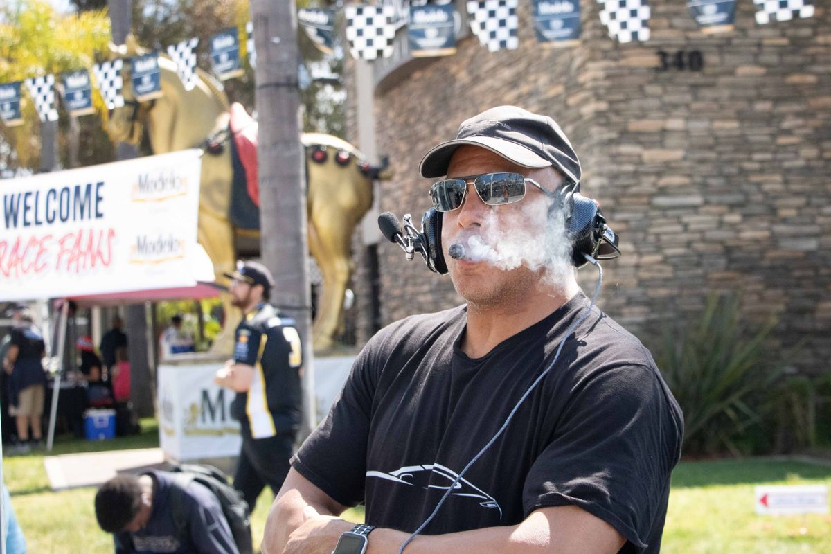 Cigars were a popular choice for many racegoers at the 2025 Acura Grand Prix of Long Beach. 