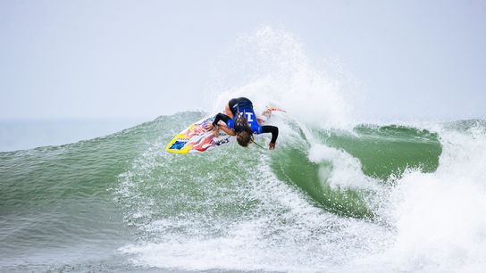 Erin Brooks of Canada surfs in Heat 3 of the Quarterfinals at the Lexus Trestles Pro on September 18, 2026 at Lower Trestles, San Clemente, California. Erin Brooks of Canada surfs in Heat 3 of the Quarterfinals at the Lexus Trestles Pro on September 18, 2026 at Lower Trestles, San Clemente, California.