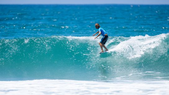 Tommy Coleman of United States wins his first long board contest in Huntington Beach, CA. Tommy Coleman of United States wins his first long board contest in Huntington Beach, CA.