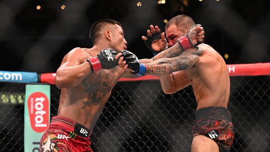 Joshua Van retains flyweight title in gritty Pantoja rematch taken Crypto.com Arena (UFC). Photo by Griffin Hooper-Imagn Images