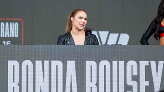 Ronda Rousey says Carano fight is 'the biggest fight in MMA right now' taken at Intuit Dome (MMA). Photo by Brandon Pollard - The Sporting Tribune