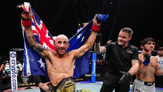 Volkanovski and Yan defend titles at UFC 333 taken Etihad Arena (UFC). Photo by Jeff Bottari/Zuffa LLC