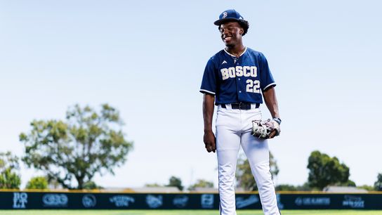 James Clark #22 of St. John Bosco High School poses for a portrait at St. John Bosco High School on May 21, 2026 in Bellflower, California. James Clark #22 of St. John Bosco High School poses for a portrait at St. John Bosco High School on May 21, 2026 in Bellflower, California.