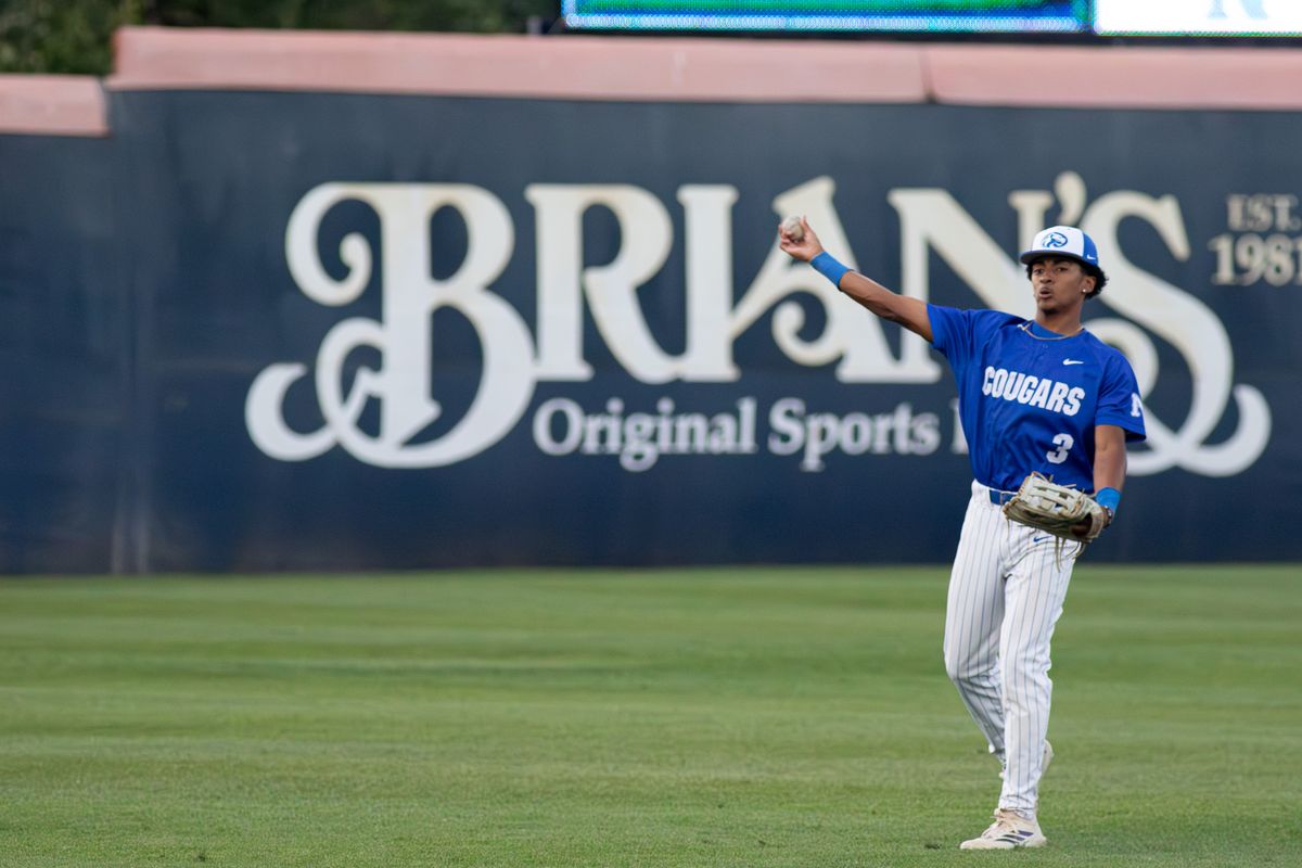 Norco High School Outfielder Marcus Blanton #3 throws during the CIF Championship game at Goodwin field on May 29, 2026 in Fullerton, California. Norco High School Outfielder Marcus Blanton #3 throws during the CIF Championship game at Goodwin field on May 29, 2026 in Fullerton, California.