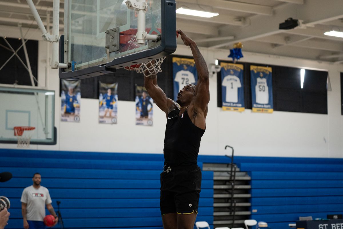 Los Angeles Riot Center threw down a vicious dunk during his teams practice on June 19th, 2026 in Los Angeles, California Los Angeles Riot Center threw down a vicious dunk during his teams practice on June 19th, 2026 in Los Angeles, California