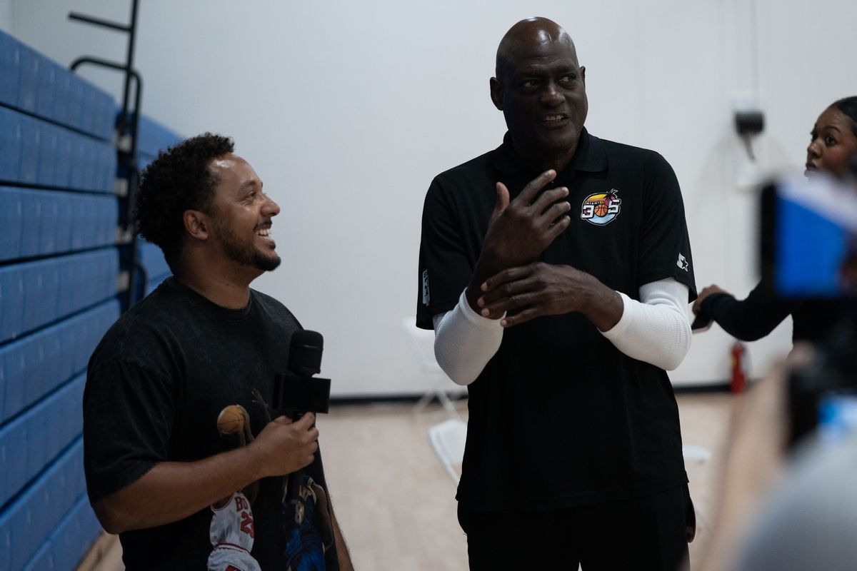 Miami 305 coach Michael Cooper was getting interviewed after his teams practice on June 19th, 2026 in Los Angeles, California Miami 305 coach Michael Cooper was getting interviewed after his teams practice on June 19th, 2026 in Los Angeles, California