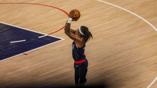 Clippers G (14) Terance Mann takes a 3 pointer against San Antonio Spurs on Monday November 4th, 2024 at Intuit Dome.