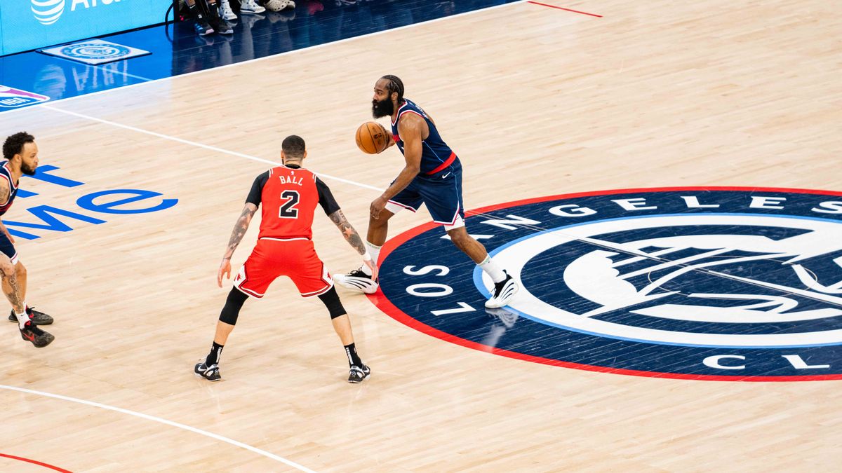 James Harden defended by Lonzo Ball James Harden defended by Lonzo Ball