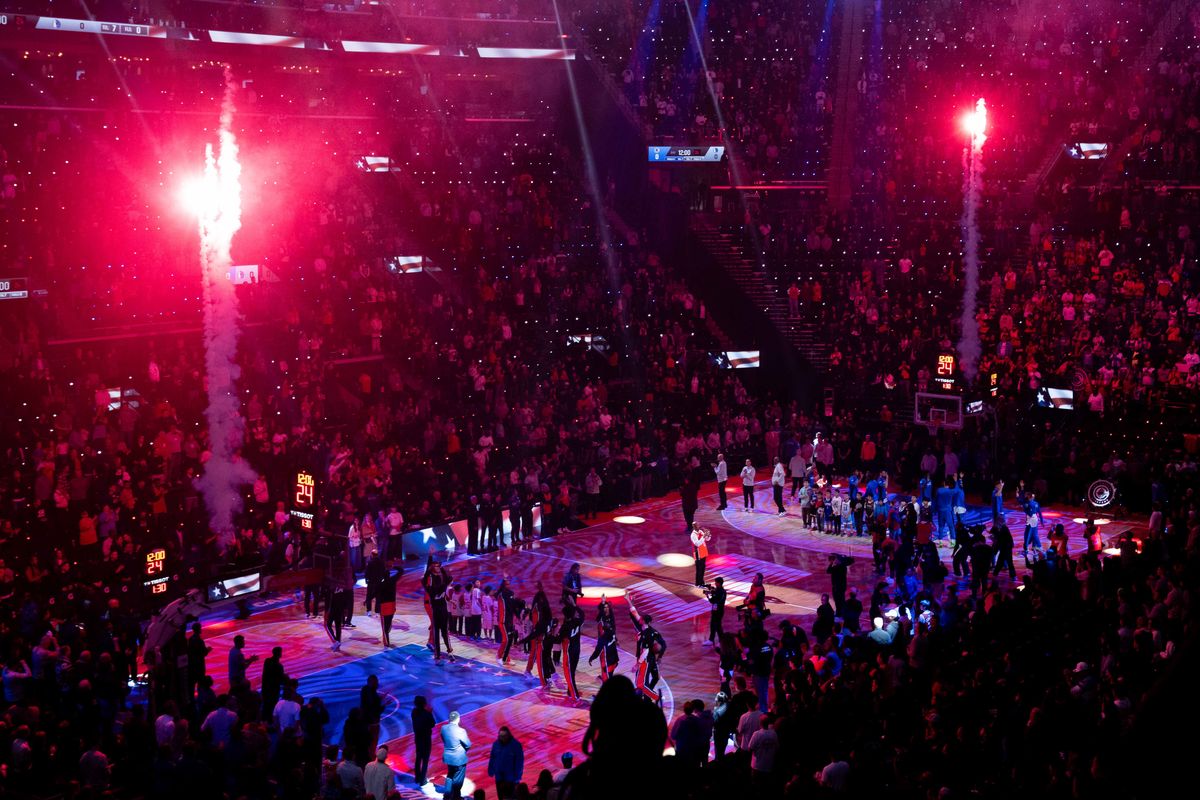 General view of the court at Intuit Dome before an NBA basketball game against the Dallas Mavericks, Saturday November 29th, 2025 in Inglewood, California. 